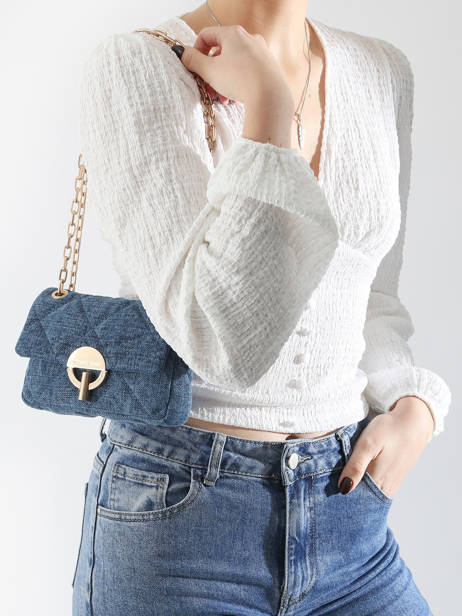 Cross Body Tas Moon Linnen Vanessa bruno Blauw moon 70V40326 ander zicht 1